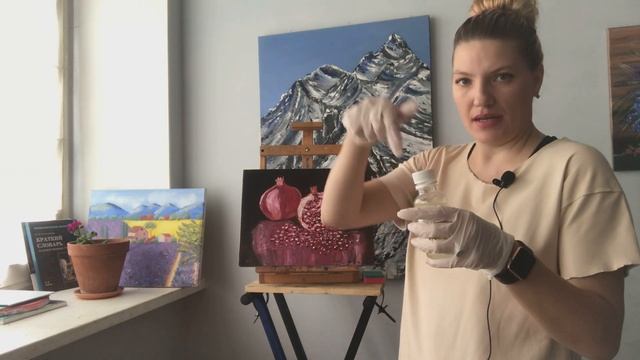 Как наносить лак на картину губкой! Маслянная живопись! Пишем маслом!Личный опыт!