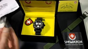 Мужские наручные часы CX Swiss Military Watch SEEWOLF I NERO 24181 с хронографом