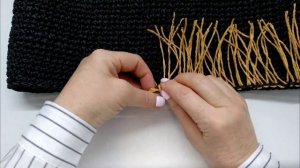 Бахрома из рафии /вязание крючком