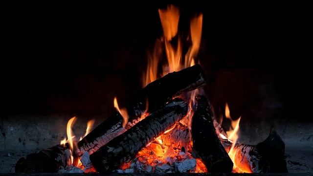 Камин - Живой ОГОНЬ | Fireplace | Звуки огня | Атмосфера для сна | Огонь для сна | Заставка ТВ смотреть онлайн