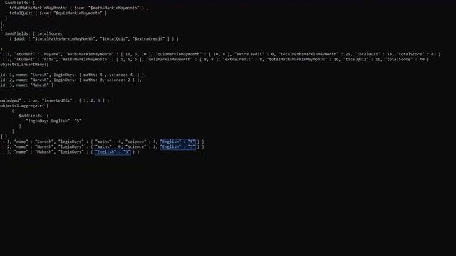 $addfield in Aggregate - MongoDB смотреть онлайн