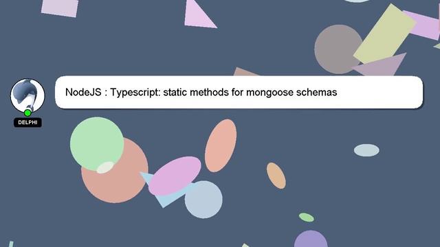 NodeJS : Typescript: static methods for mongoose schemas