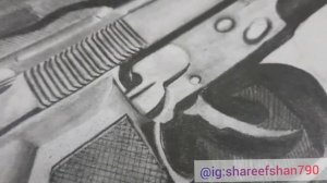 Realistic gun drawing