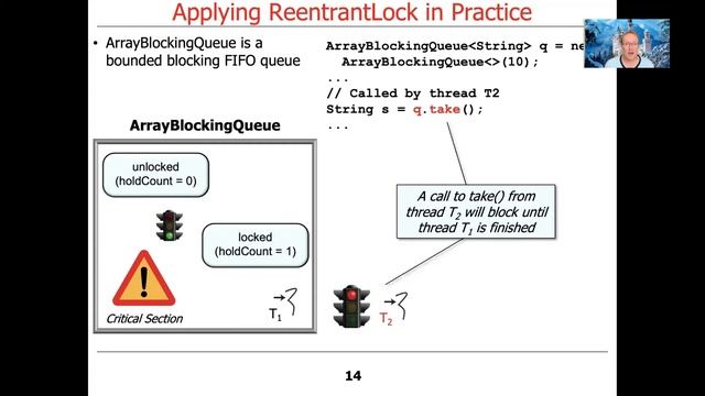 Example Application of Java ReentrantLock смотреть онлайн