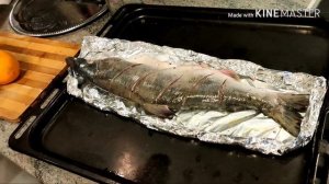 Горбуша запеченная в духовке в фольге с лимоном  Сочная  Вкусная
