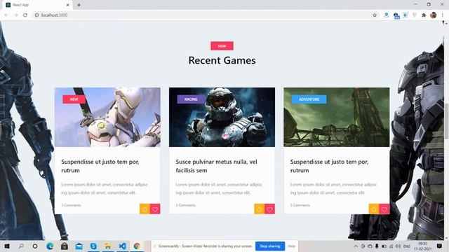 Reactjs - Gaming Template Free