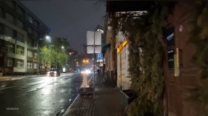 Relaxing walk in the rain along the central streets: Alekseevskaya-Belinsky//Nizhny Novgorod Russia