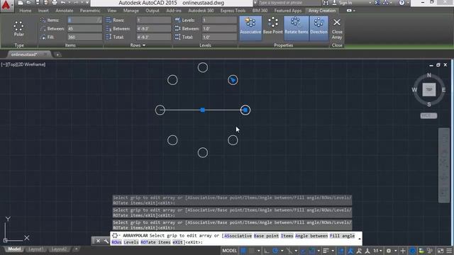 AutoCad 2D/3D Tutorials in Urdu/Hindi - part 27 polar array смотреть онлайн