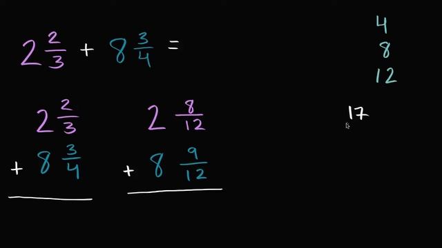 Събиране на смесени числа с прегрупиране смотреть онлайн