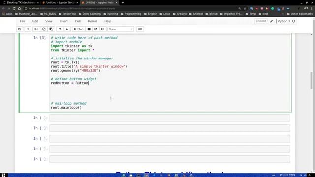 What is pack () tkinter in python in bangla