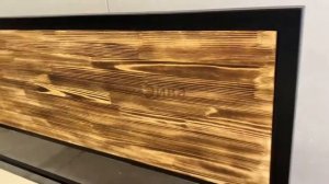 Кровать в стиле лофт с натуральным деревом