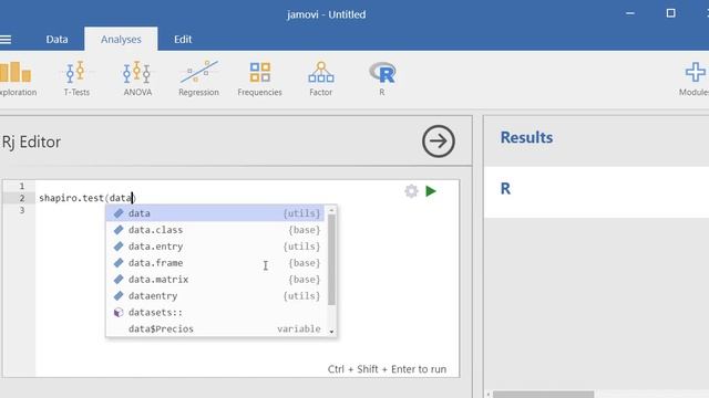 Test de Shapiro-Wilk en Jamovi (con código R) смотреть онлайн