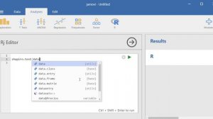 Test de Shapiro-Wilk en Jamovi (con código R)