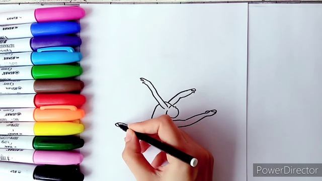 Рисую гимнастку с лентой) смотреть онлайн