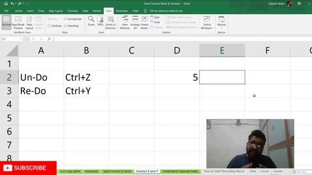 Undo And Redo Ctrl+Z and Ctrl+Y In Excel смотреть онлайн