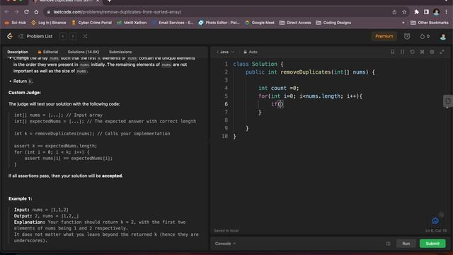 Remove Duplicates Of Sorted Array | Leetcode 26 | Array in Java | Sorting | Leetcode mastery Manis смотреть онлайн