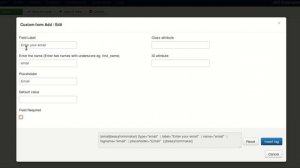 How to set up email field in joomla easy form maker