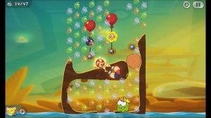 Cut the Rope 2 - Level 163 (3 stars, 47 fruits, 0 stars)