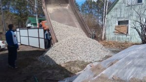 Щебень 20 тон, привезли камаз.