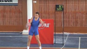 Денисов Иван Рывок гири 32 кг Чемпионат России 2008 Сургут
