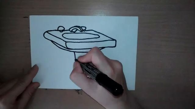 CÓMO DIBUJAR UN LAVABO / COMMENT DESSINER UN LAVABO / HOW TO DRAW A WASHBASIN смотреть онлайн