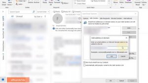 How to add an email to safe sender list Outlook