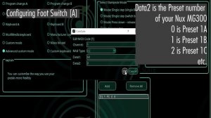 Connect the M-VAVE Chocolate Wireless MIDI Foot Controller to the Nux MG300 (Advanced Custom Mode)