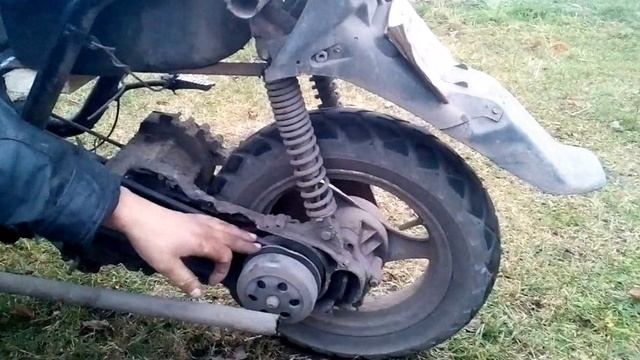 Пепелац-скутер с двигателем от мотоблока. смотреть онлайн