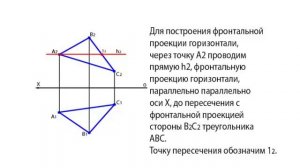 Горизонталь. Проекции горизонтали.