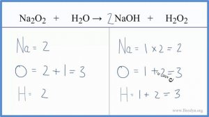 How to Balance Na2O2 + H2O = NaOH + H2O2 (Sodium peroxide + COLD Water)