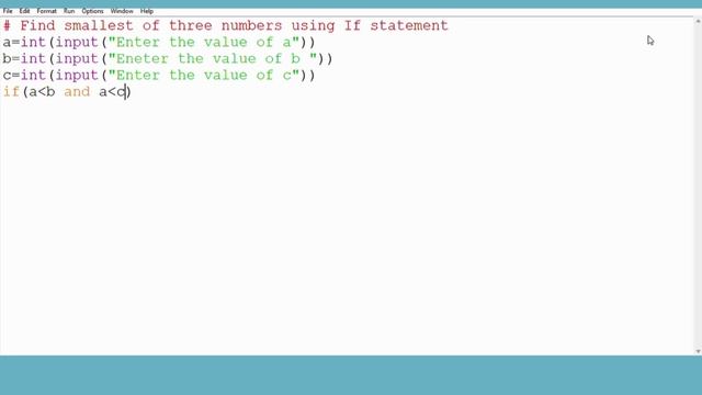 Find smallest no among three numbers||Python basic programs| If statement example смотреть онлайн