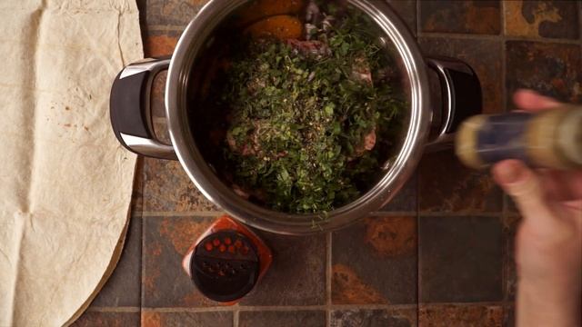 Турецкий бёрек по новому рецепту (с мясом и сыром). Lavaş-böreği.