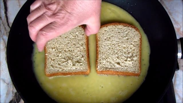 Быстрый сэндвич с яйцом на сковороде.  Вкусная #идеяДлязавтрака