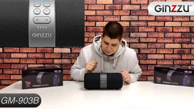 Обзор на портативную Bluetooth колонку от Ginzzu Model GM 903B смотреть онлайн