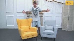 Видео инструкция как прикрутить ножки в кресло Грэйс