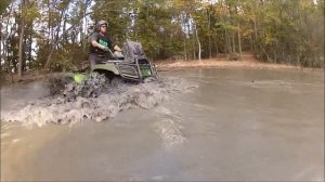 Arctic Cat Mud Pro 700 Conquers Cattail pond