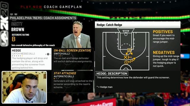 MyTeam NBA 2K20 Настройки защиты и атаки смотреть онлайн