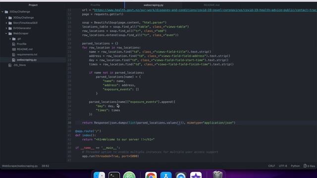 Using Beautiful Soup to Parse HTML and Build a Webscraper and Flask API to Expose Parsed Data