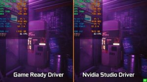 RTX 3060 - GeForce Game Ready Driver vs Nvidia Studio Driver test in Cyberpunk 2077