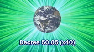 Decree 50.05 (x40) “BELOVED CYCLOPEA
BEHOLDER OF PERFECTION”