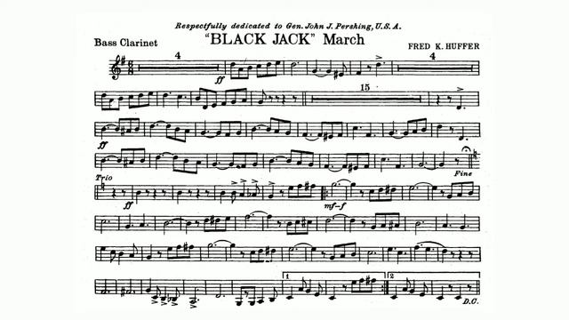 Black Jack March by Fred K. Huffer - Bass Clarinet смотреть онлайн