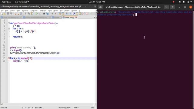 count char in string pythonCode
