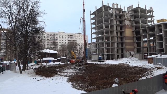 Долгострой на углу улиц Полтавская и Генкиной. Возобновление строительных работ || Март 2023