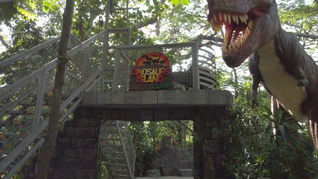 Walking Tour at Dinosaurs Island in Clark, Pampanga, Philippines смотреть онлайн