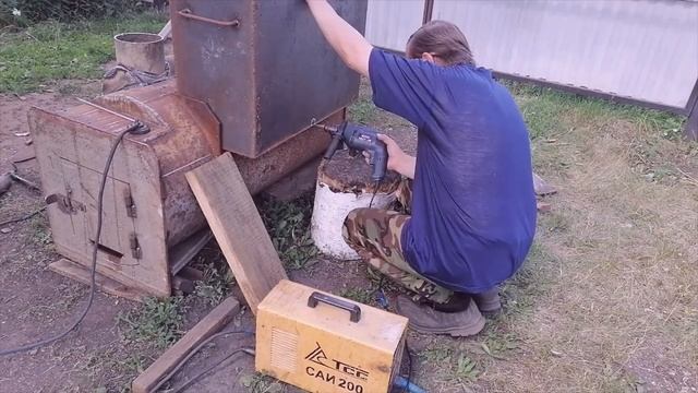 Печь из трубы для  БАНИ с Парилкой???Своими руками ✔️