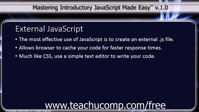 JavaScript Training Tutorial External JavaScript
