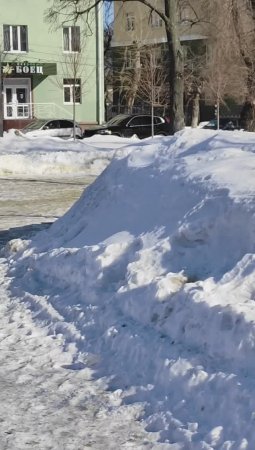 Завтра в Пензе весна, а в городе ещё огромные сугробы.