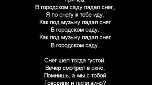 Круг-В городском саду падал снег