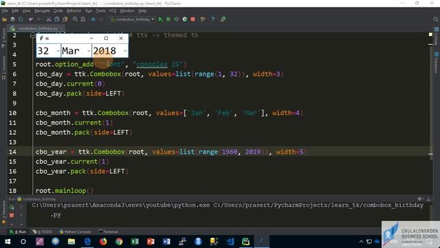 สอน Python 3 GUI: การสร้าง Combobox ด้วย tkinter ttk смотреть онлайн