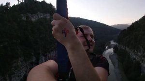 Прыжок Сочи скайпарк bungy 207 - первый прыжок с веревкой от первого лица =-)